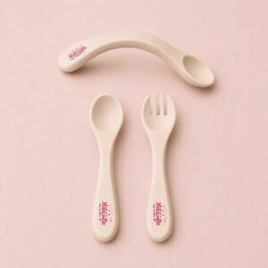 סט סכו״ם סיליקון גמיש לתינוקת – BPA Free