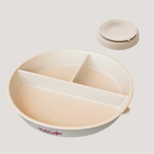 צלחת סיליקון מחולקת לתינוקת עם ואקום – BPA Free